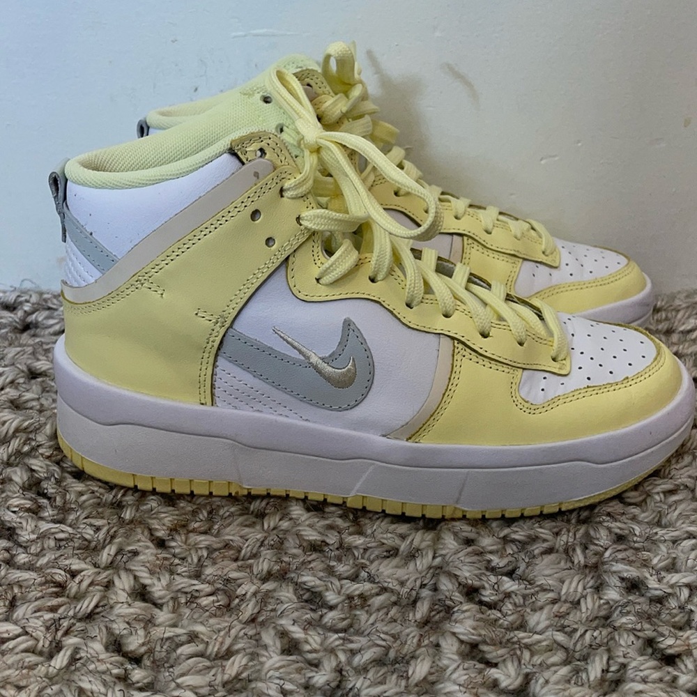 Nike Dunk High up rebel yellow sneakers shoes - Picture 2 of 11